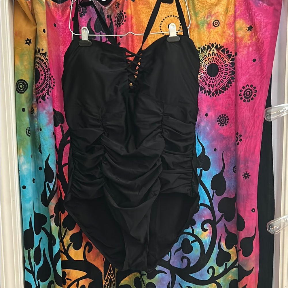 Stylish Black Womens One Piece Swimsuit